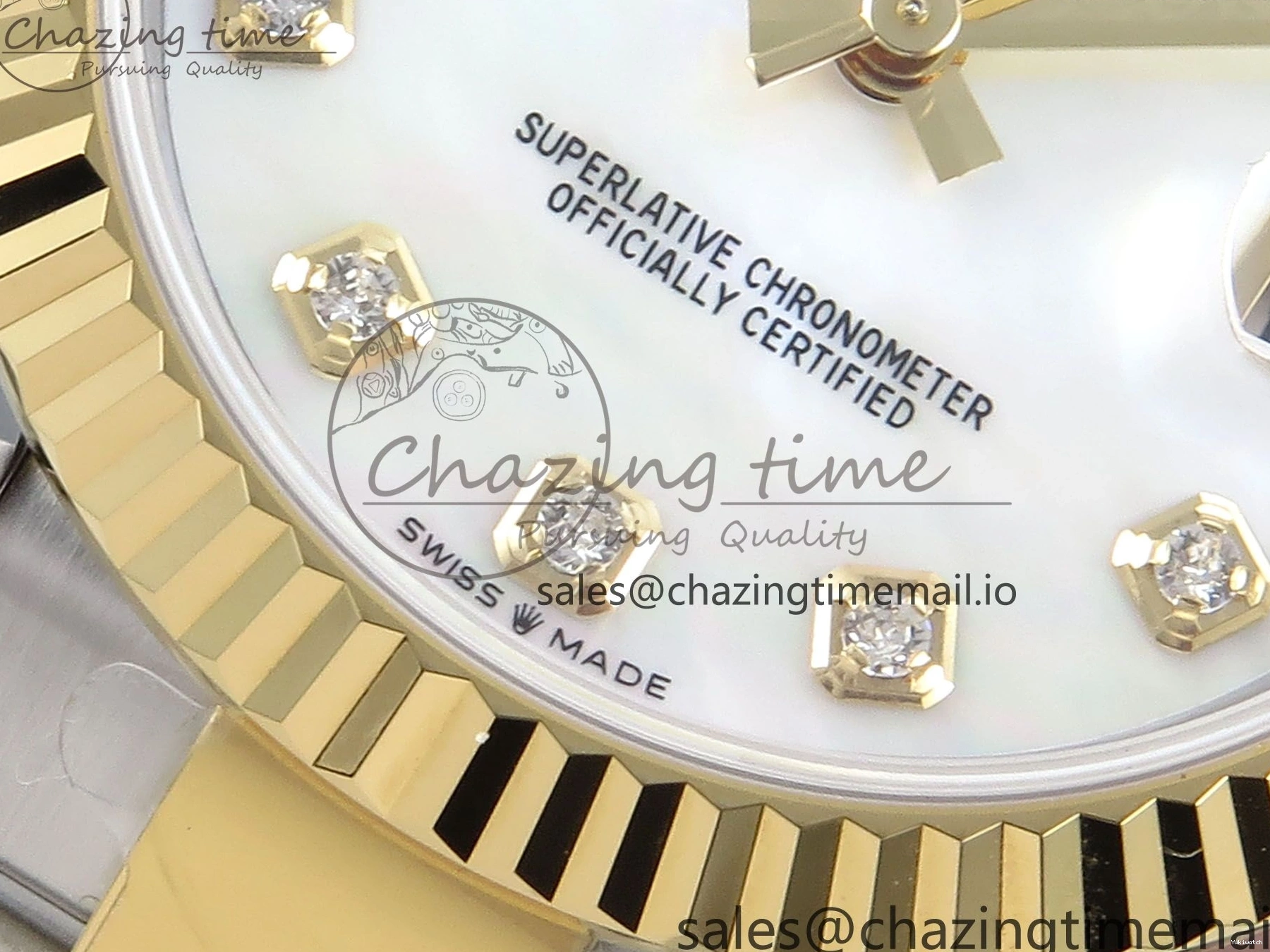 White ARF SS 904L MOP YG Best DateJust 1:1 Oyster ETA Steel 278273 Edition Bracelet 31 2688 on Dial 0110